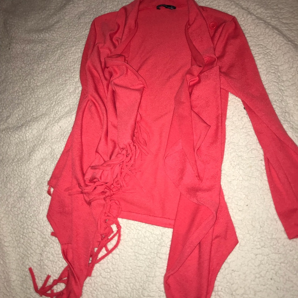 Pink side cut cardigan